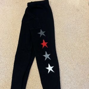 Knit sweatpants with star leg
